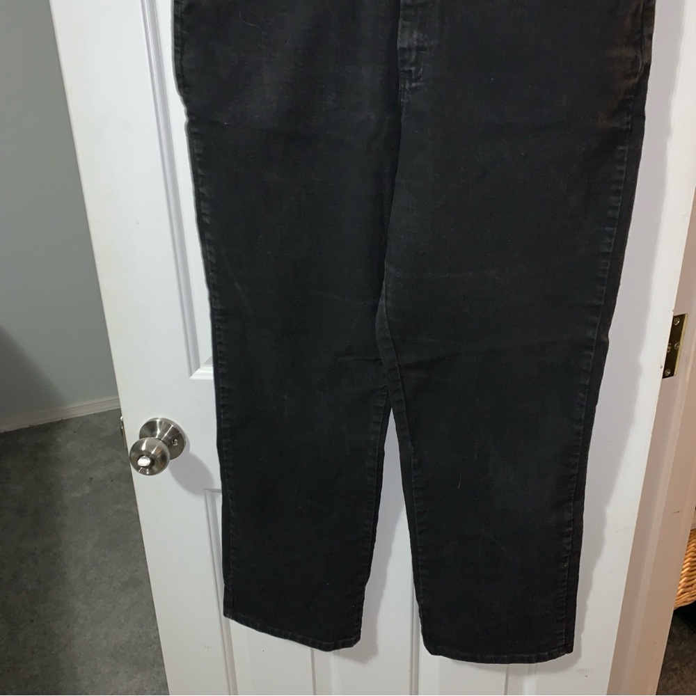 Lee Relaxed Fit Straight Leg Mid Rise Womens 14 Short Black Jeans - Picture 4 of 10